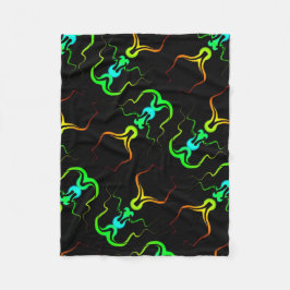 Cobertor De Velo Azul verde alaranjado do cobrir polar pequeno no