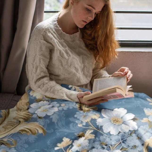 Cobertor De Velo Azul Vintage (Criador carregado)