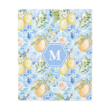 Azulejo Azul Mediterrâneo Limoncello Monograma Nom