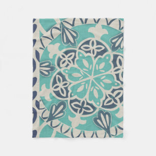 Cobertor De Velo Azulejo Batik Azul I