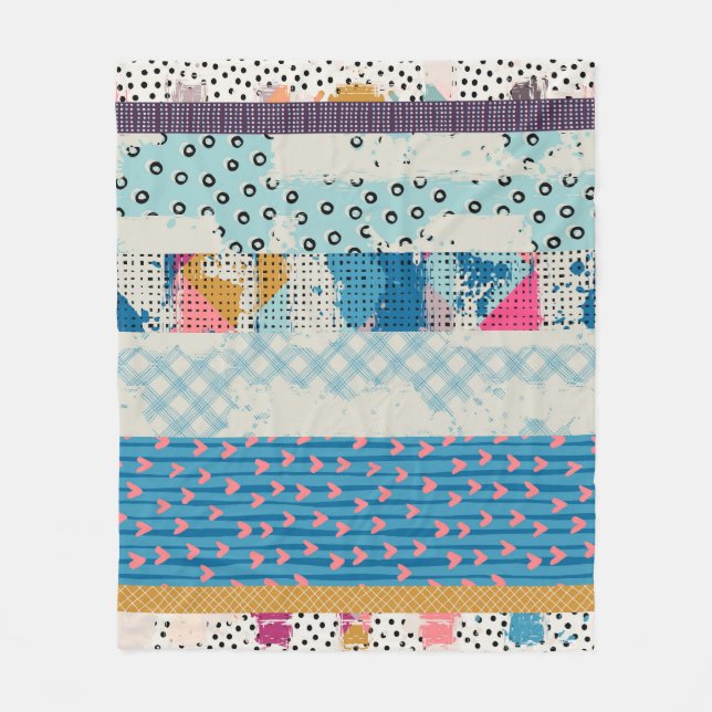 Cobertor De Velo Azulejo de Patchwork (Design de padrões) (Frente)