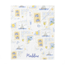 Azulejo Mediterrâneo Limão Monograma Costeiro Nome