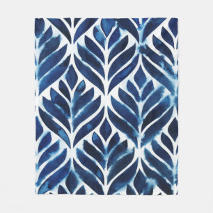 Cobertor De Velo Azulejos Cobalt Watercolor IV