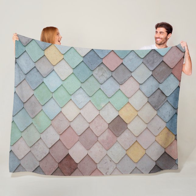 Cobertor De Velo Azulejos do Pastel do chique (In Situ)