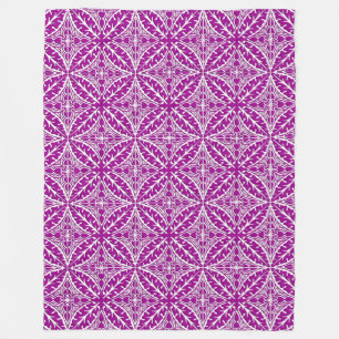 Cobertor De Velo Azulejos marroquinos - ametista roxo e branco