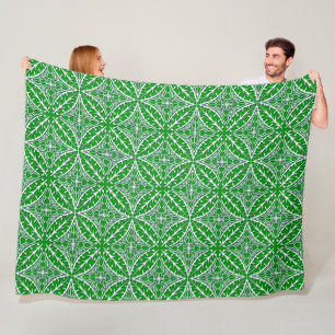 Cobertor De Velo Azulejos marroquinos - esmerald verde e branco