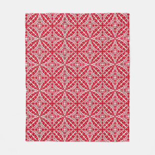 Cobertor De Velo Azulejos marroquinos - vermelho escuro e branco