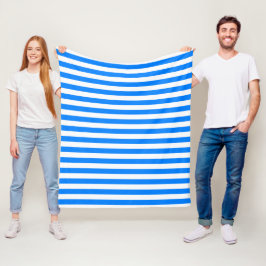 Cobertor De Velo Azure Blue & White Stripes
