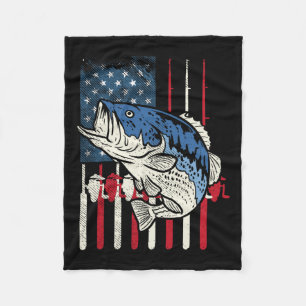 Cobertor De Velo B Fish Us Bandeira Americana Pescadores Patriótico