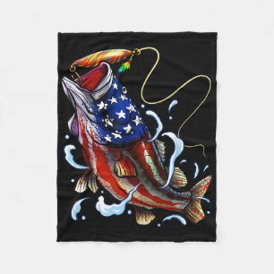 Cobertor De Velo B Pesca Peixe Bandeira Americana Pai Pai Quatro De