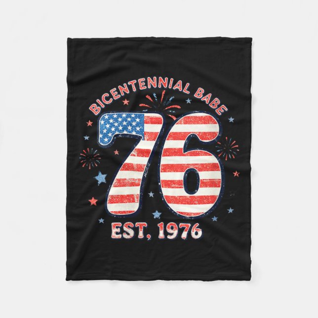 Cobertor De Velo Babe Bicentenário Feminino Est 1976 Bandeira 4 De  (Frente)