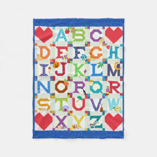 Cobertor De Velo Baby Boy Alphabet Quilt Design
