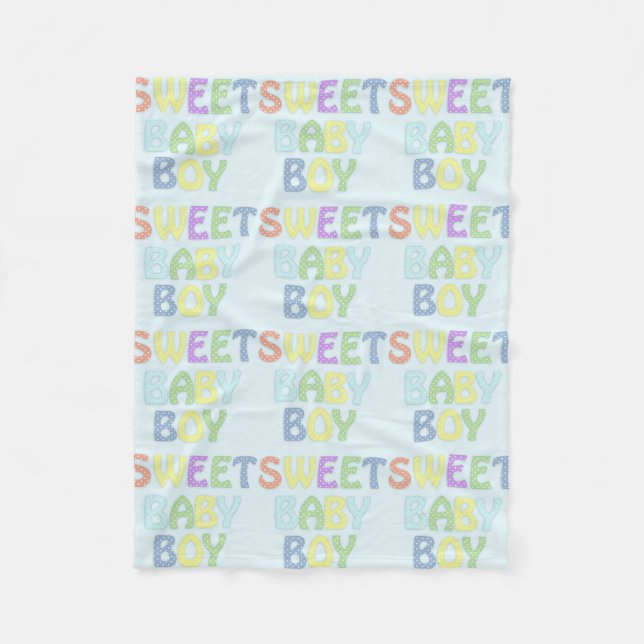 Cobertor De Velo Baby Boy Fleece Blanket (Frente)