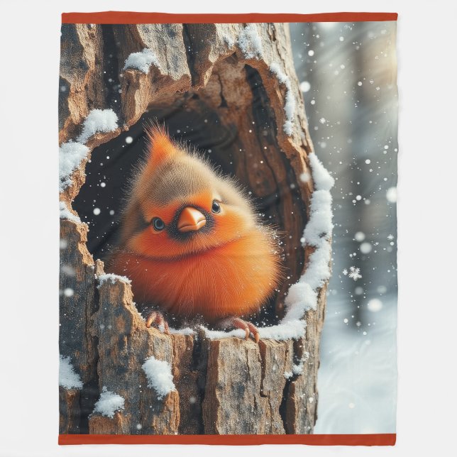 Cobertor De Velo Baby Cardinal  (Frente)