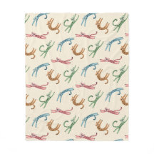 Baby Cheetah Stretts Multicolor Fleece Blanket