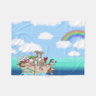 Cobertor De Velo Baby Crb Fleece Blanket Noahs Ark Chá de fraldas
