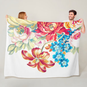 Cobertor De Velo Baby Girl Pink Blue Mint Padrão Vitoriano de Rosa