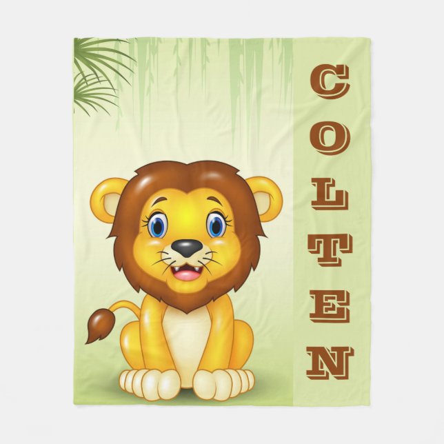 Cobertor De Velo Baby Lion Fleece Blanket (Frente)