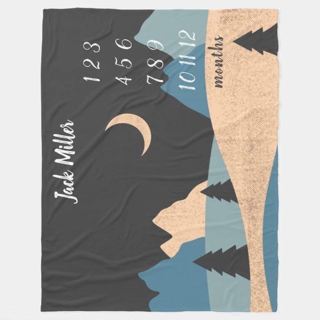 Cobertor De Velo Baby Milestona Blanket Nature Landscape (Frente)