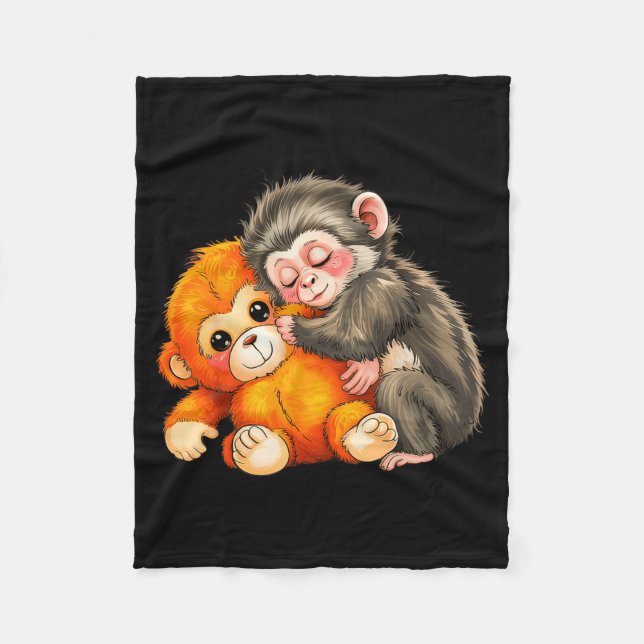 Cobertor De Velo Baby monkey punch  (Frente)