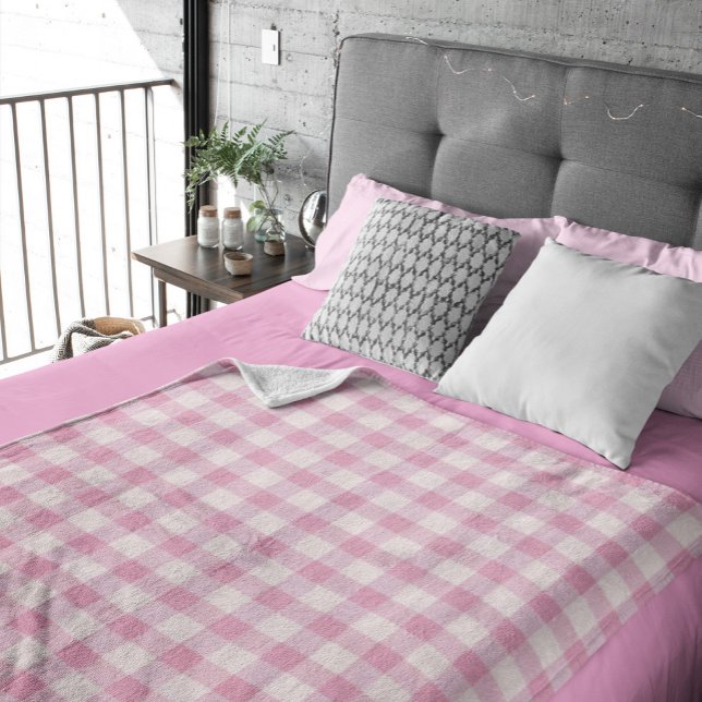 Cobertor De Velo Baby Pink Gingham (Criador carregado)