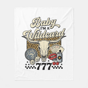 Cobertor De Velo Baby sou um Curinga Camisa de Cassino Western Vint