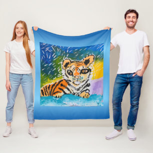 Cobertor De Velo Baby Tiger "Art by Kids"