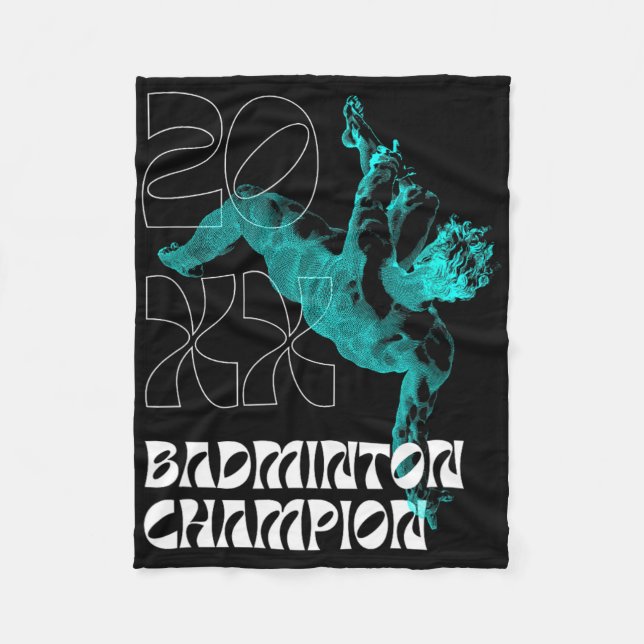 Cobertor De Velo Badminton Champion Racket Shuttle Tournament Winne (Frente)