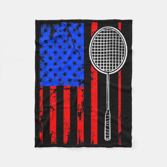 Cobertor De Velo Badminton da Bandeira Americana (Frente)