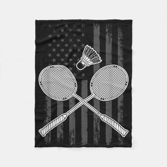 Cobertor De Velo Badminton E Peteca Bandeira Americana  (Frente)
