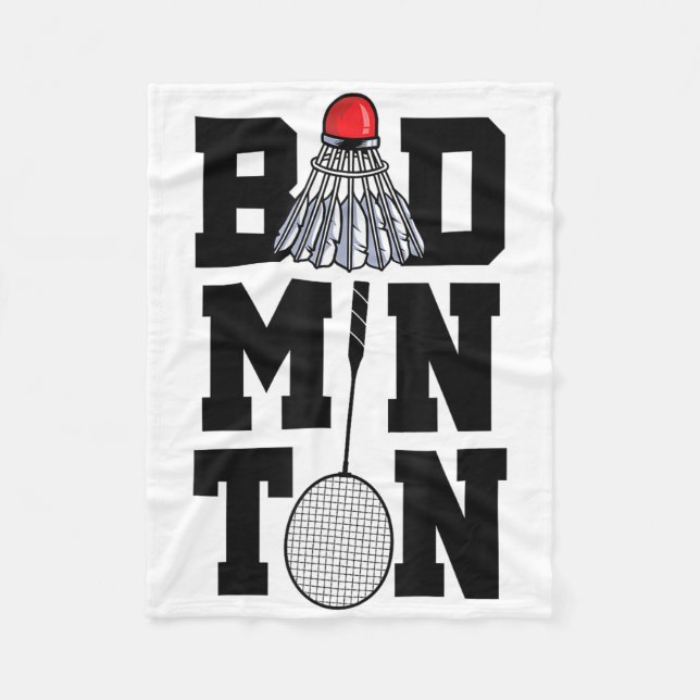 Cobertor De Velo Badminton Graphic Badminton Player Shuttle Sports (Frente)