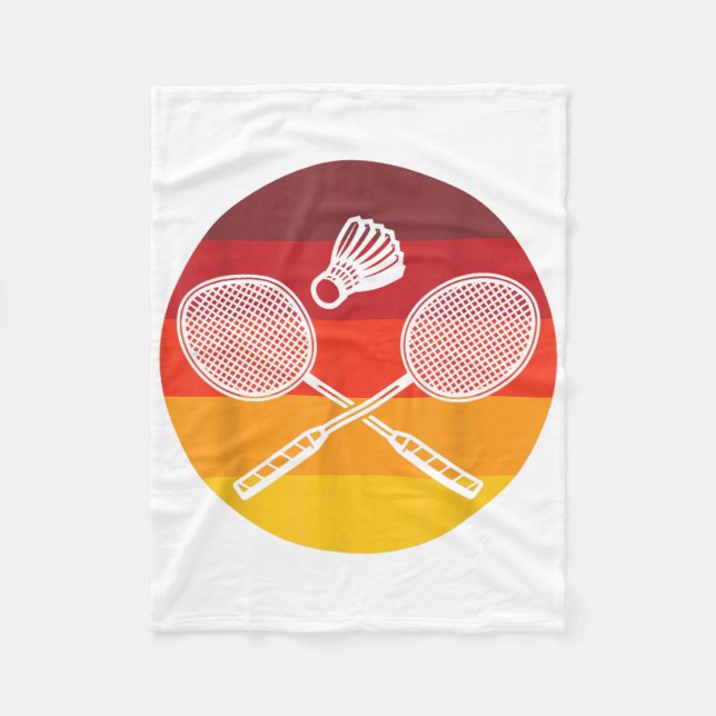 Cobertor De Velo Badminton Graphic Badminton Player Shuttle Sports (Frente)