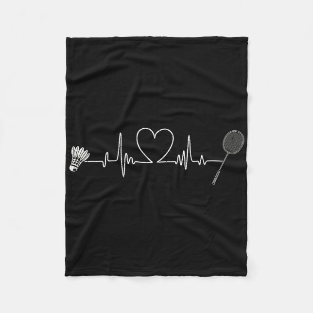 Cobertor De Velo Badminton Heartbeat Encantado Badminton (Frente)