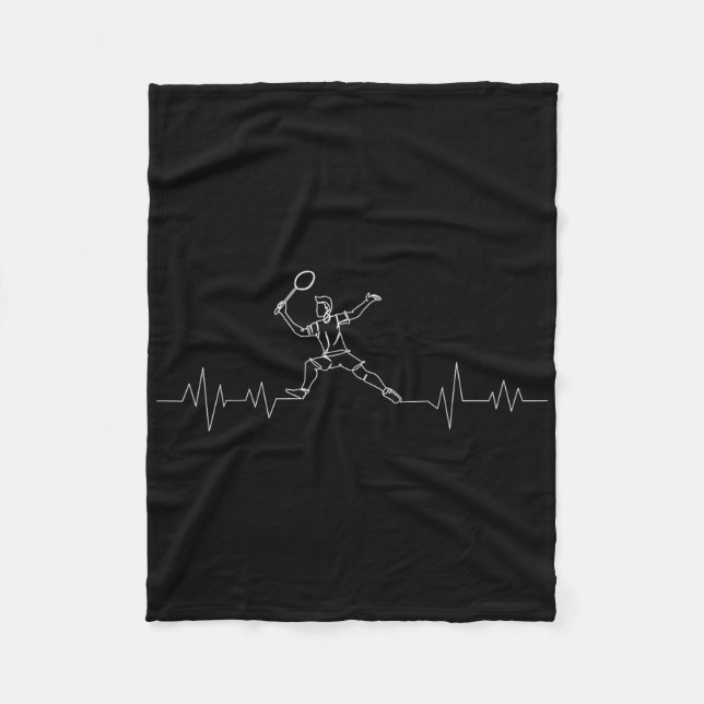 Cobertor De Velo Badminton Heartbeat Shuttle Boys Crianças Jovens H (Frente)