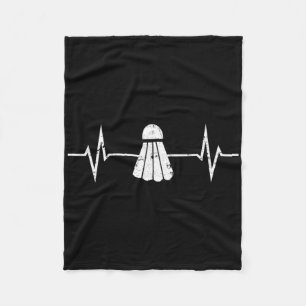 Cobertor De Velo Badminton Heartbeat T Shirt Grunge Gift Player Coa
