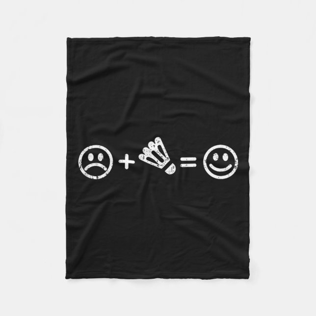 Cobertor De Velo Badminton Makes Happy Funny Shuttle Badminton Play (Frente)