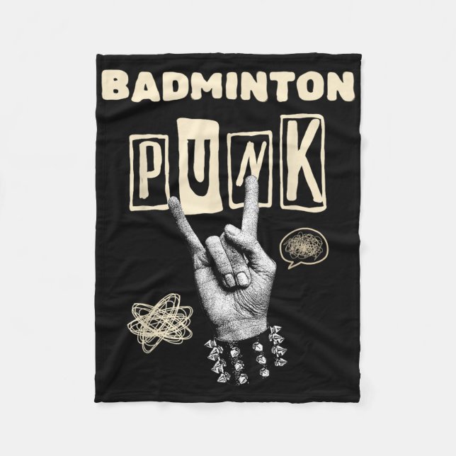 Cobertor De Velo Badminton Punk Rock N Roll Racket Shuttle Sport  (Frente)