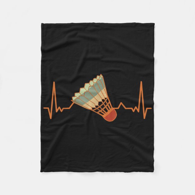 Cobertor De Velo Badminton Shuttle Court Game Heartbeat Badmi (Frente)