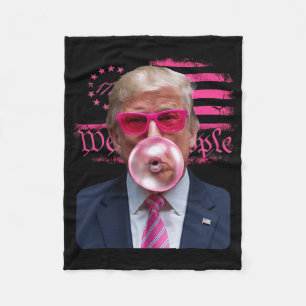 Cobertor De Velo Bala Tinta Rosa Trump 4 De Julho Bandeira American