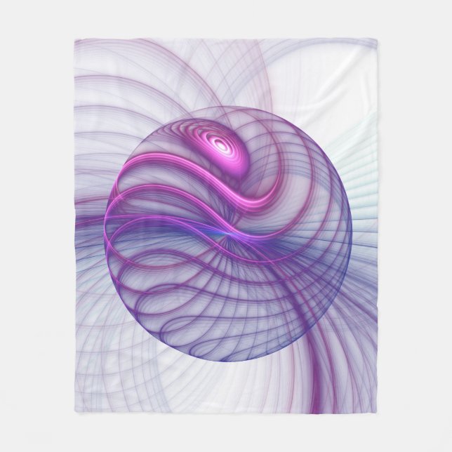 Cobertor De Velo Balanço Moderno Arte Fractal Abstrata Rosa (Frente)