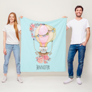 Cobertor De Velo Balão de Ar Quente Cinto com Aquarela de Urso