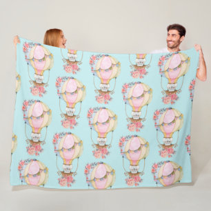 Cobertor De Velo Balão de Ar Quente Cuto com Padrão de Aquarela do