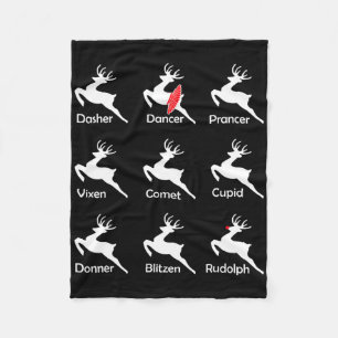 Cobertor De Velo Balé Ballerina Dança T de Reindeer de Natal