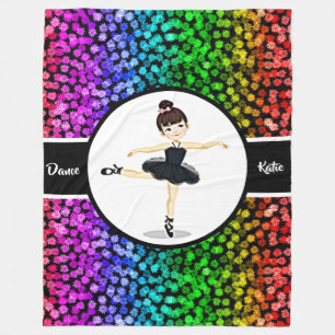 Cobertor De Velo Balé de dança das flores coloridas das meninas Bal