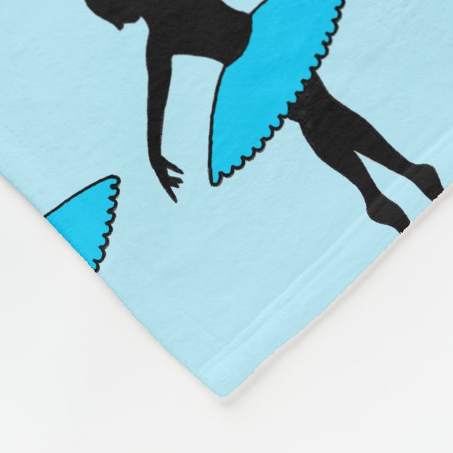 Cobertor De Velo Balé de Professora de Dança Silhouettes Blue Balle (Quina)