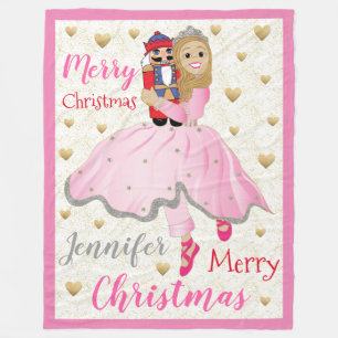 Cobertor De Velo Balé Nutcracker Personalizar Fleece Blanket/Grande