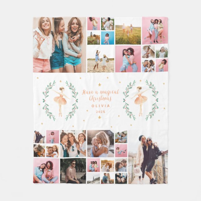 Cobertor De Velo Ballerina 29 Foto do Natal mínimo moderno (Frente)