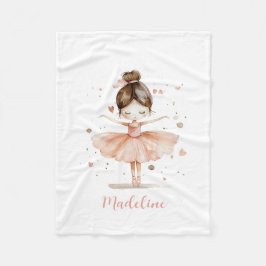 Cobertor De Velo Ballerina Personalizado Name Girly