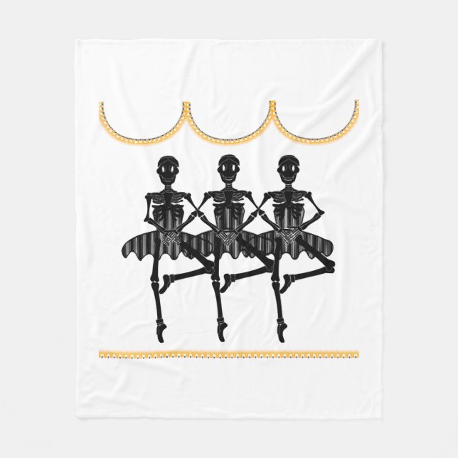 Cobertor De Velo Ballerinas no Halloween (Frente)