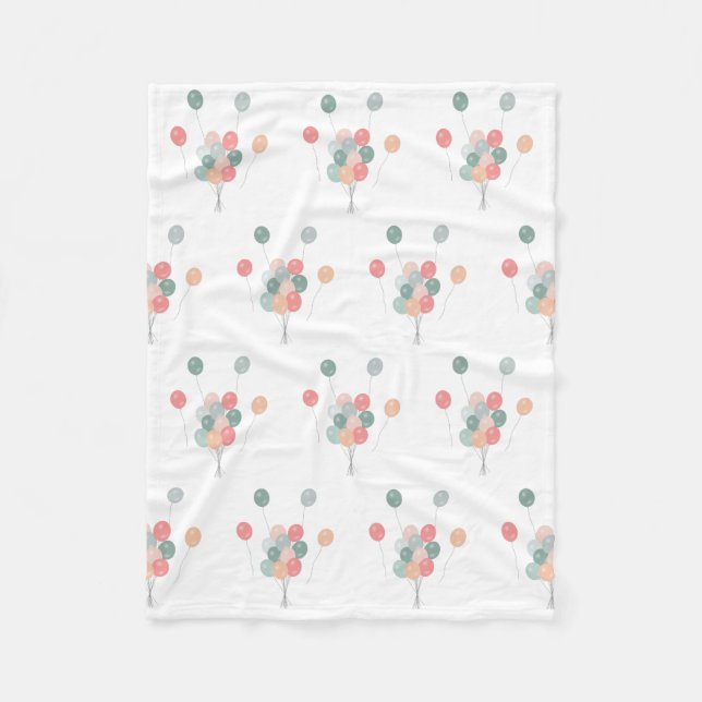 Cobertor De Velo Balões Coloridos do Partido Pastel (Frente)